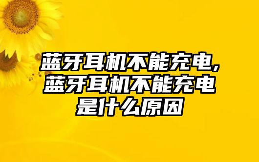 藍牙耳機不能充電,藍牙耳機不能充電是什么原因