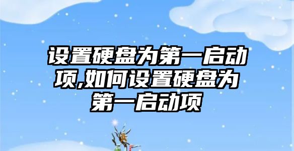 設置硬盤為第一啟動項,如何設置硬盤為第一啟動項