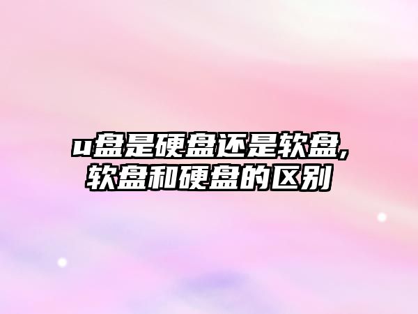 u盤是硬盤還是軟盤,軟盤和硬盤的區別