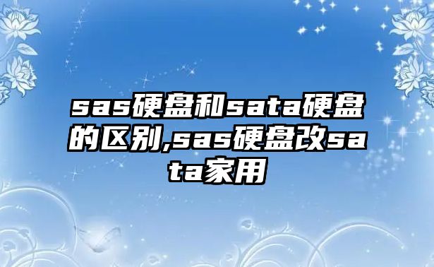 sas硬盤和sata硬盤的區別,sas硬盤改sata家用