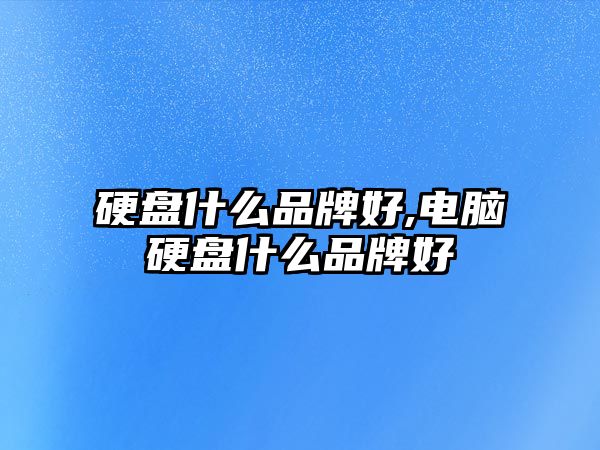 硬盤(pán)什么品牌好,電腦硬盤(pán)什么品牌好