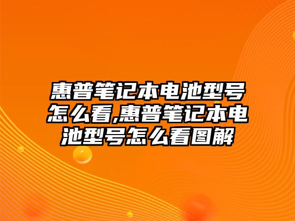 惠普筆記本電池型號(hào)怎么看,惠普筆記本電池型號(hào)怎么看圖解