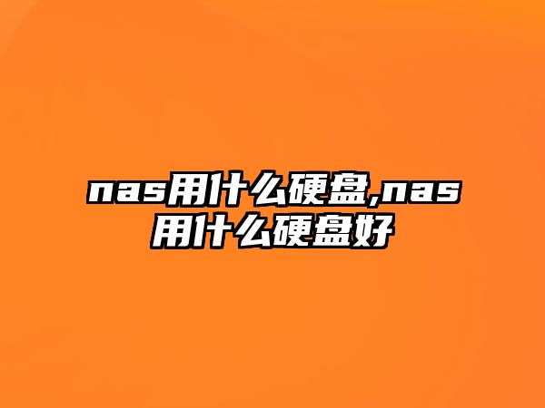 nas用什么硬盤,nas用什么硬盤好