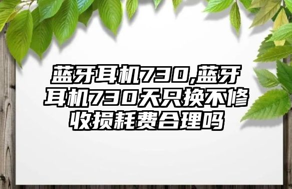 藍(lán)牙耳機730,藍(lán)牙耳機730天只換不修收損耗費合理嗎